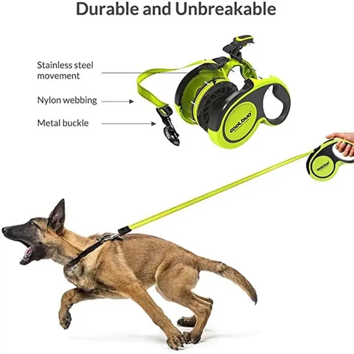 Laisse rétractable de luxe pour animaux de compagnie, lanière d'extension automatique, convient aux