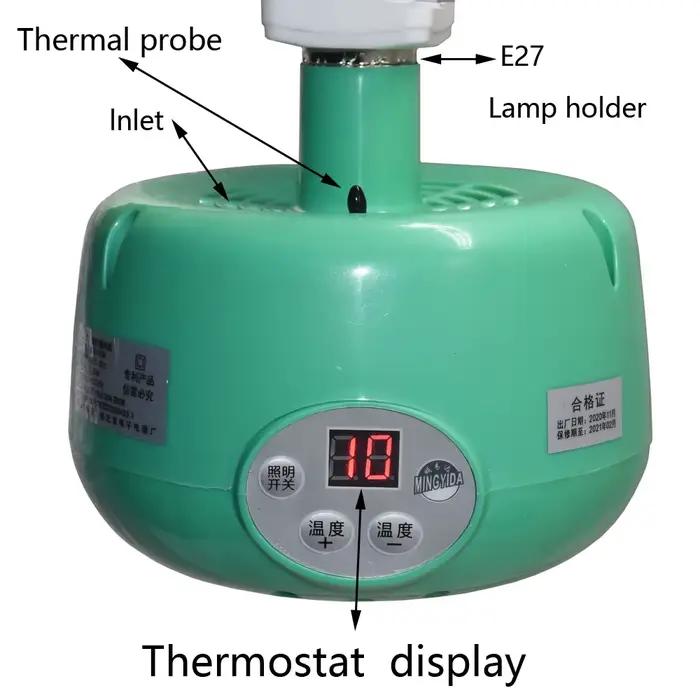 Lampe chauffante thermostatique jetable pour animaux de compagnie, lumière chaude, contrôleur de tem