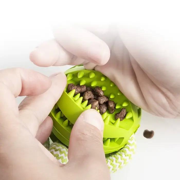 Boules de jouets pour chiens, corde de friandises interactive, boules de fuite en caoutchouc pour pe