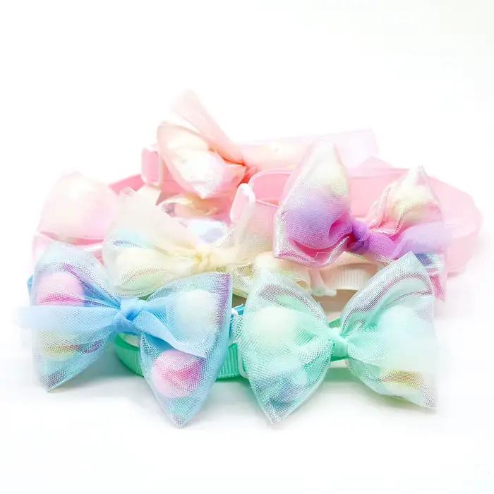 50 pièces nœuds papillon en dentelle pour petit chien collier de chien réglable collier de chat pomp