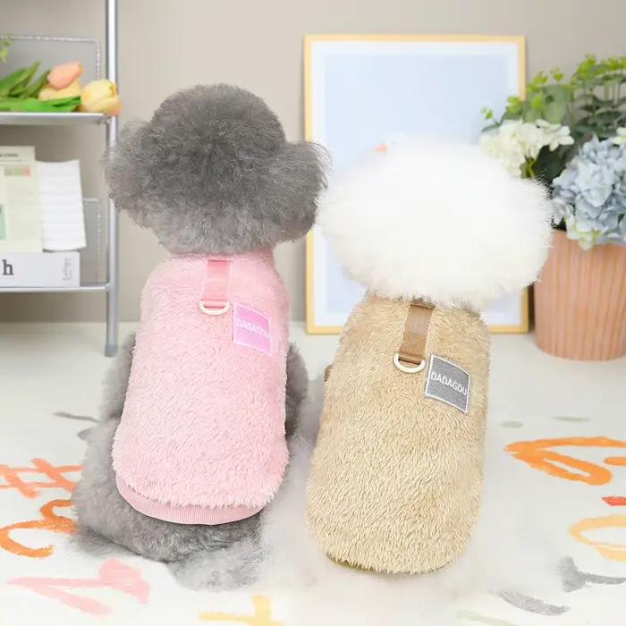 Vêtements d'hiver en flanelle douce pour petits chiens, pull chaud pour chiot et chat, manteau pour