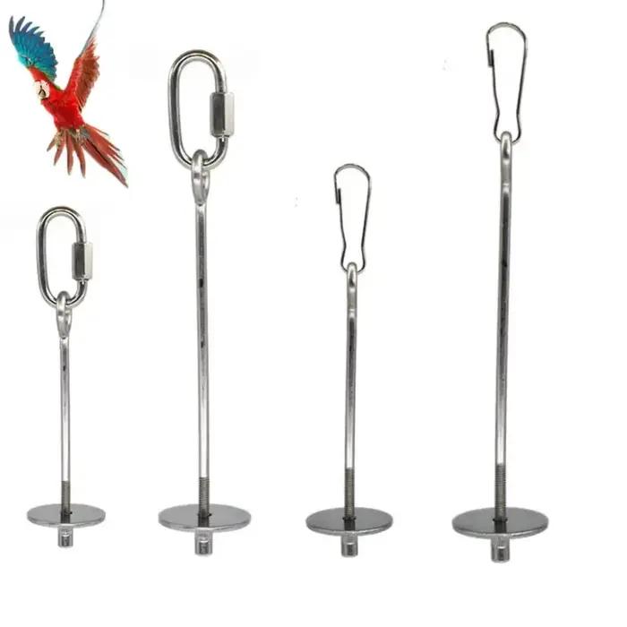 Mangeoire à perroquets en acier inoxydable pour animaux de compagnie, fourchette à fruits et maïs, j