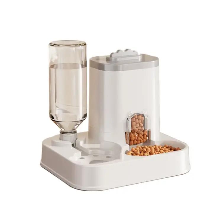 Distributeur d'eau automatique pour chat et chien, avec bassin alimentaire intégré, aucune batterie
