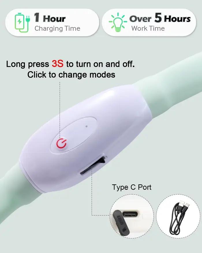 Collier léger rechargeable par USB pour chiens de grande, moyens et petits, collier pour chien lumin