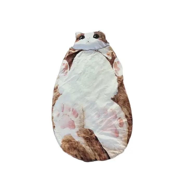 Nouveau Sac de Couchage pour Chat Adulte, Housse de Couette en Peluche Lavable, Doux et Confortable,