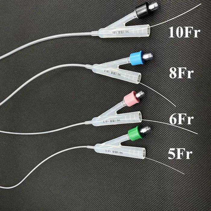Cathéter urinaire professionnel en Silicone pour chien, Foley, Double Lumen, avec fil de guidage, St