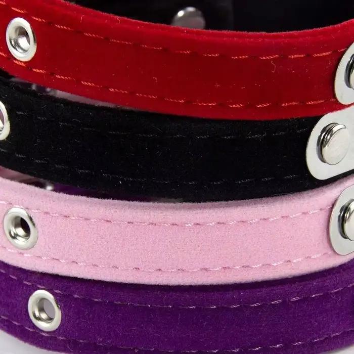 Collier de chat personnalisé en velours doux, collier pour chiot, accessoires pour petits chiens et
