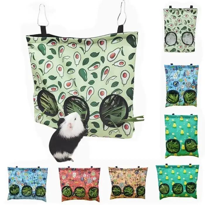 Sac à foin, pochette suspendue, support d'alimentation, conteneur distributeur d'alimentation pour l