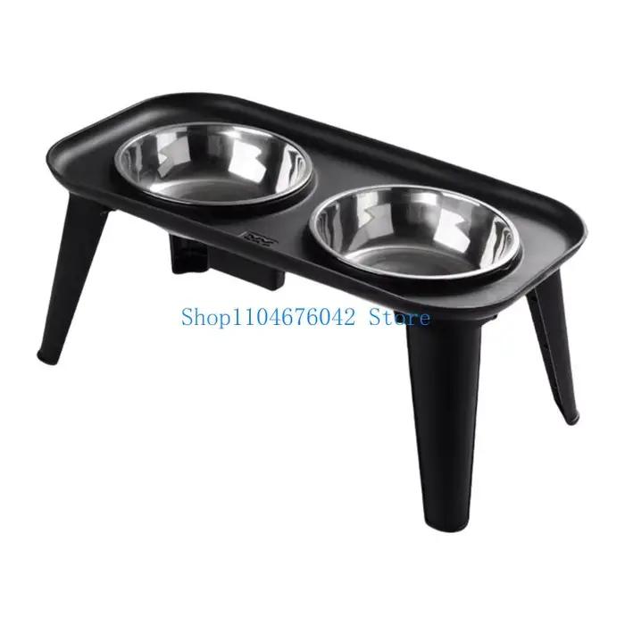 Bol pour chien 5asd, soulagement du cou, conception surélevée, plats en acier inoxydable, bols pour