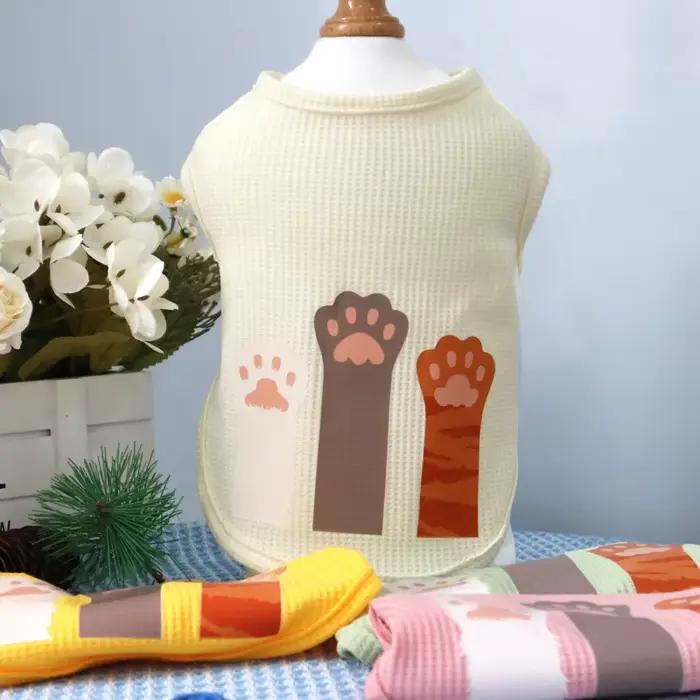 Haut en fibre précieuse pour chats et chiens, papier gaufré mignon et universel, empreinte de patte