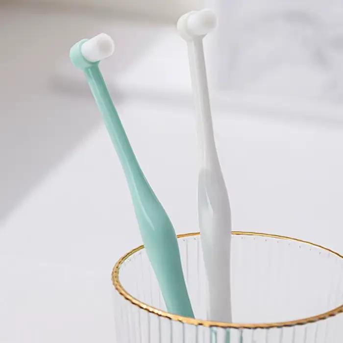 Brosse à dents pour animaux de compagnie, mini tête, livres de dents, poils confortables, soins bucc