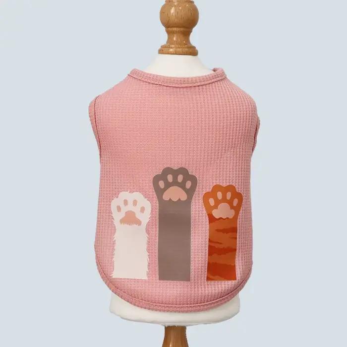 Haut en fibre précieuse pour chats et chiens, papier gaufré mignon et universel, empreinte de patte