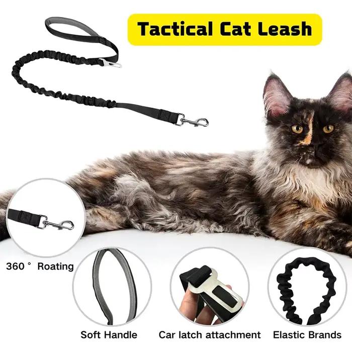 Harnais tactique pour chien et chat, laisse pour travailler, gilet réglable pour animaux de compagni