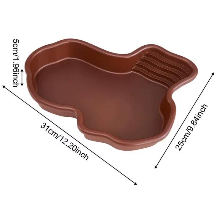 Plat d'alimentation pour tortue, piscine de bain pour Reptile avec rampe et terrasse de se prélasser