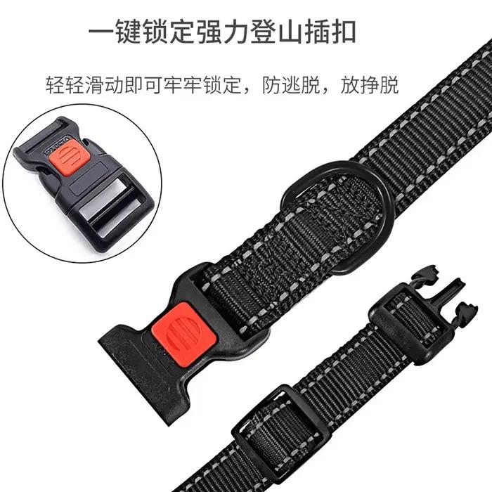 Collier de chien en fonte réglable, collier rembourré en nylon respirant en néoprène souple pour chi