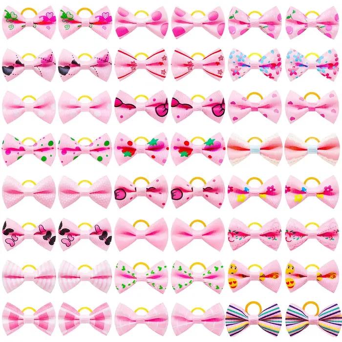 Nœuds de cheveux décorés pour petits chiens, 10/20/30 pièces, accessoires de toilettage pour petits