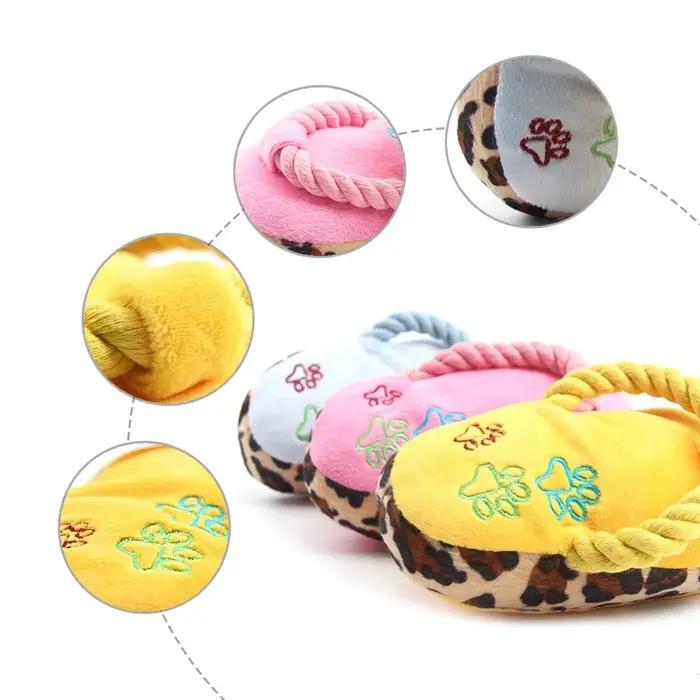 Jouets amusants pour chiens de compagnie, pantoufles en peluche, morsure de jambe de poulet, forme d