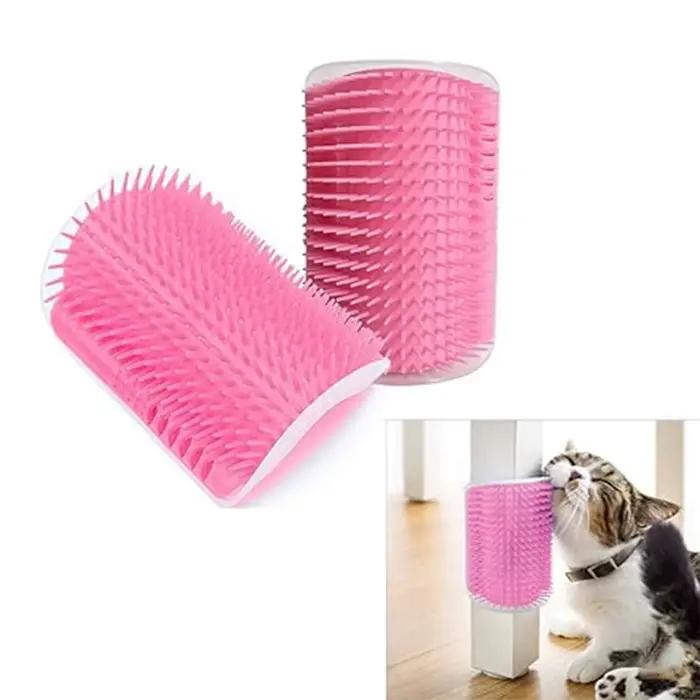 Brosse pour chat, peigne, jouet pour chat avec herbe-aux-chats, brosse murale d'angle, grattoir pour