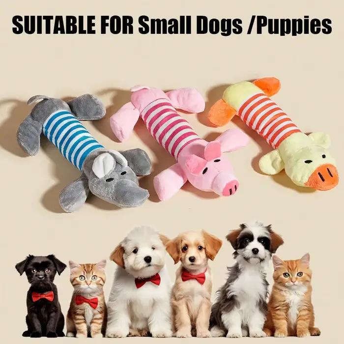 Paquet de 3/1 jouets grinçants pour chiens (éléphant/canard/cochon)-jouets à mâcher durables pour ma