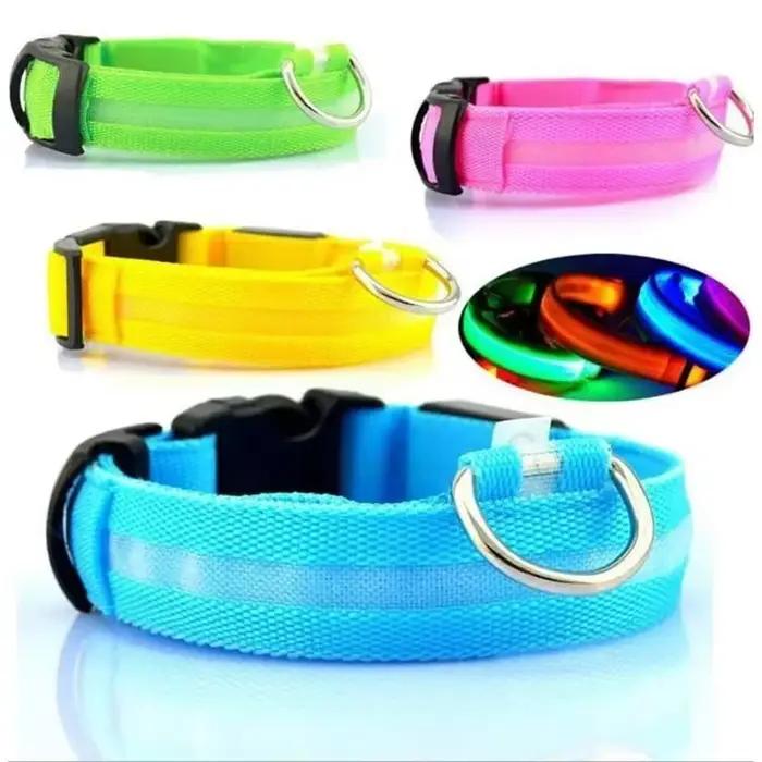 Colliers de chien lumineux LED, Rechargeable, étanche, lumineux, réglable, veilleuse pour chien, col
