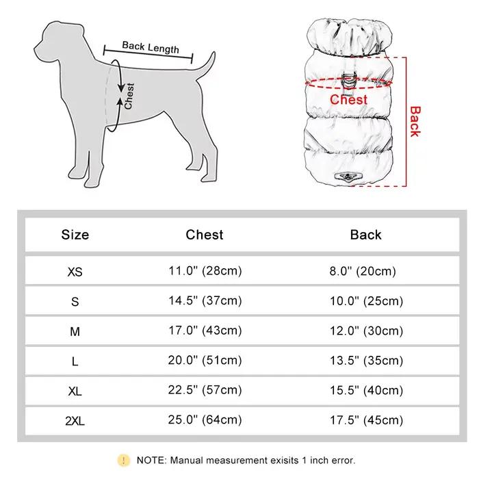 Vêtements d'hiver doux et chauds pour chiens, manteau rembourré pour chiot et chat, veste pour petit