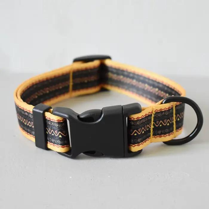 Collier réglable en Nylon imprimé pour chien, 15 types de couleurs, produits pour animaux de compagn
