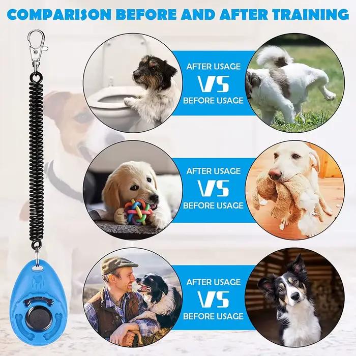 Clicker d'entraînement pour chiens, avec dragonne réglable, Durable, léger, facile à utiliser, pour