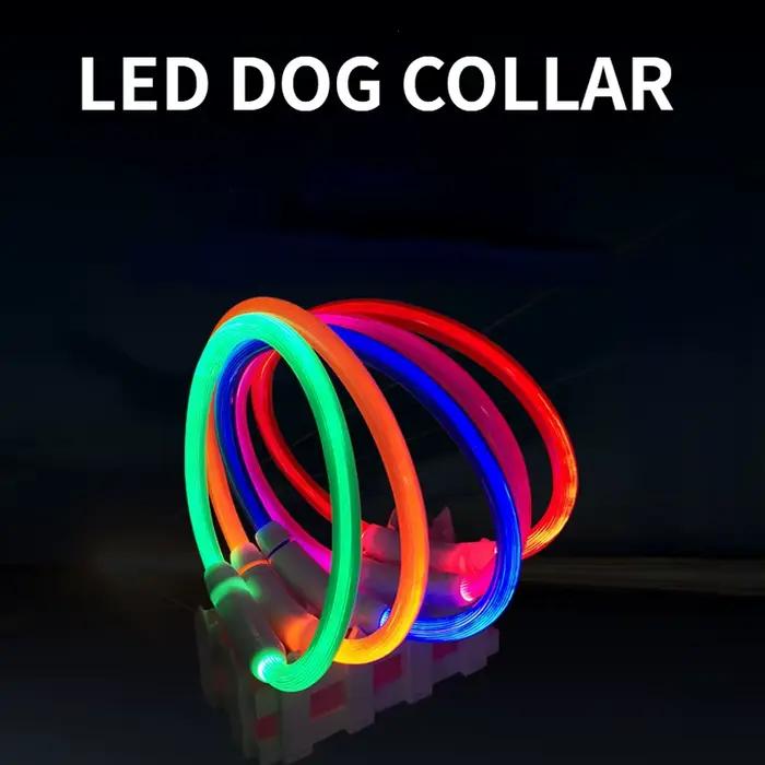 Collier LED Shoous pour animaux de compagnie, chargement USB, anti-perte, nounours, chien, chat, acc