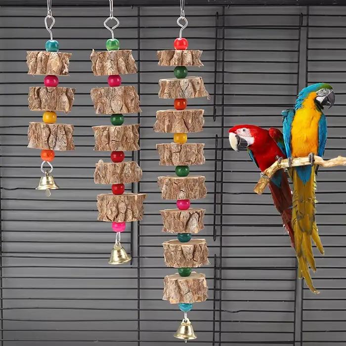 Jouets pour oiseaux S/M/L, pour perroquet, morsure à mâcher, Cage suspendue, décoration, meulage de