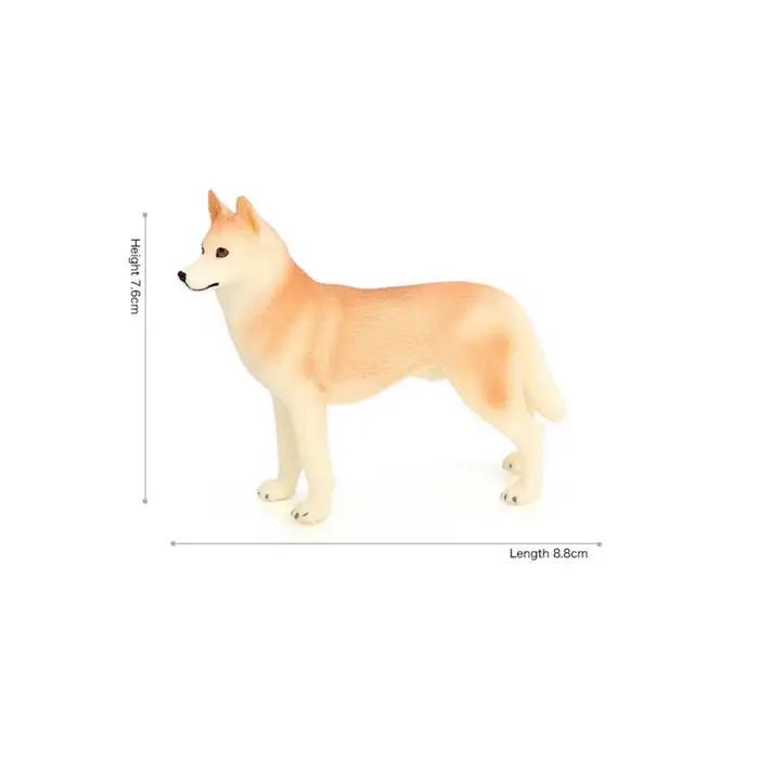 Statue Miniature mignonne de chiot Husky de sibérie, modèle de chien, pour étagère de bureau, décora