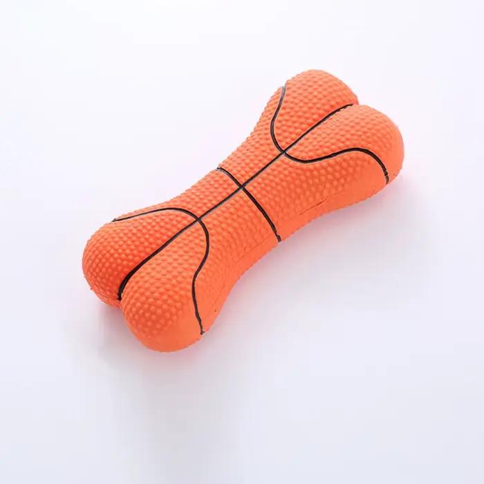 Ensemble de jouets pour chiens : os grinçant et basket-ball, jouets interactifs d'auto-entretien pou