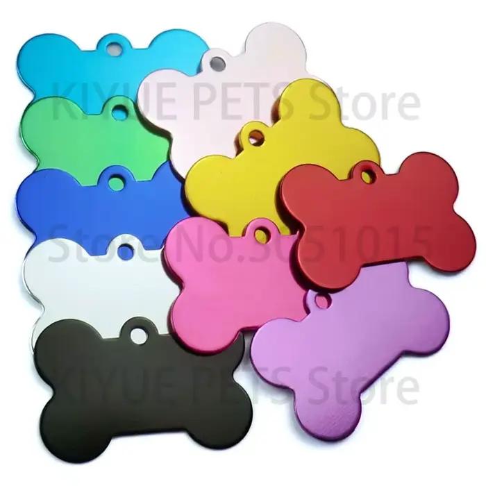 Étiquette de chien de compagnie en aluminium, mélange aléatoire personnalisé, plaque signalétique, p