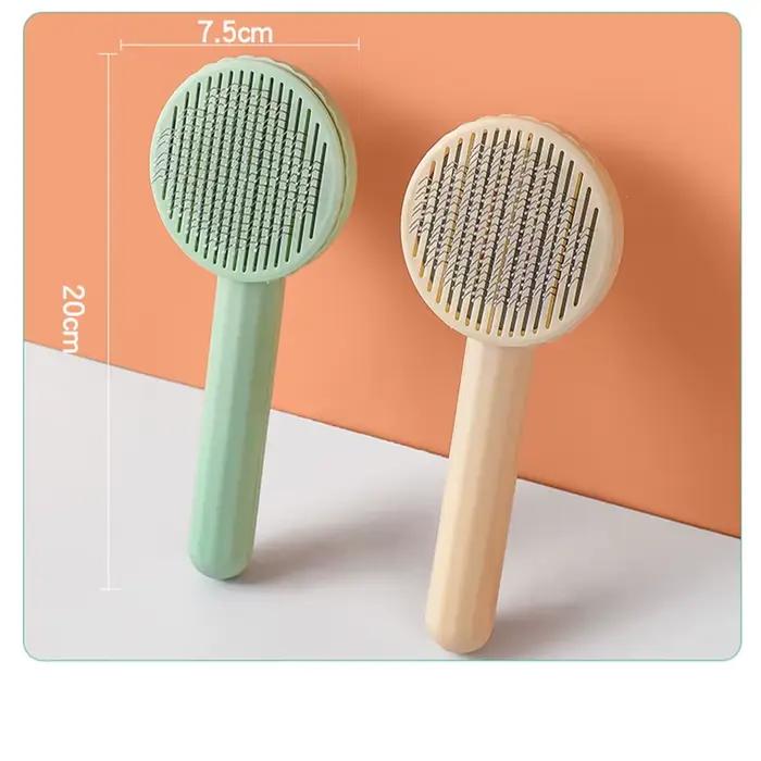 Peigne d'épilation pour animaux de compagnie, brosse autonettoyante pour chat, brosse coulissante po