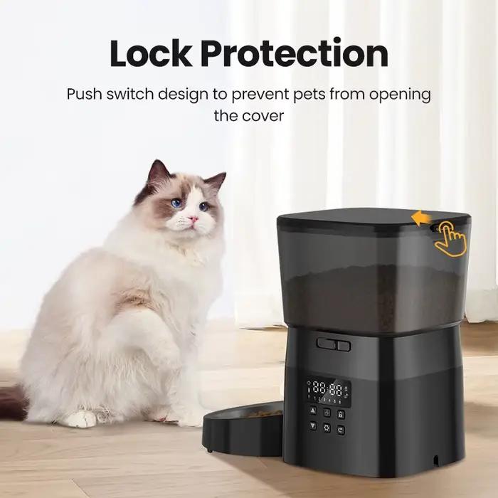 ROJECO mangeoire automatique pour animaux de compagnie bouton Version distributeur automatique de no