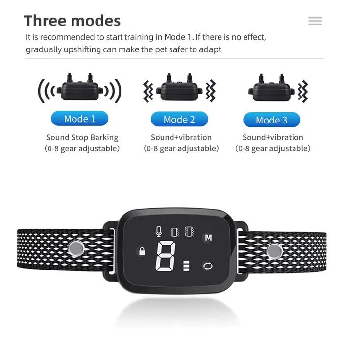 Collier Anti-aboiement existent pour Chien PupMED, Étanche, Rechargeable, Efficace, Entraînement, Do