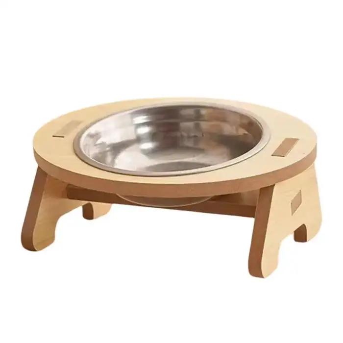 Bols surélevés en bois pour chiens avec support réglable surélevé pour chiots et chats, support de b