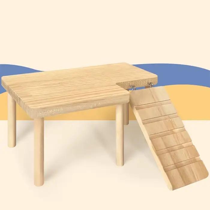 Plate-forme échelle en bois pour Hamster, planche à sauter, aire de jeux, jouet d'escalade pour peti
