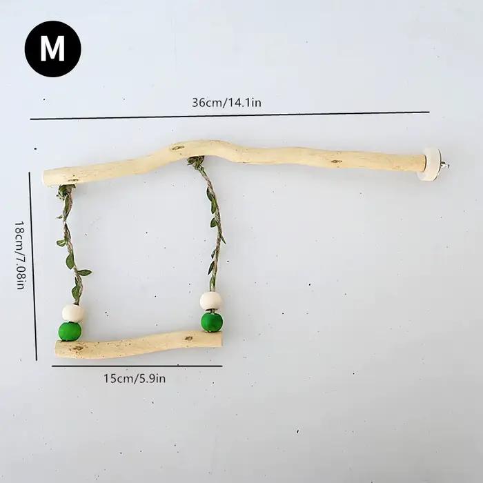 Poteau de support de perroquet en bois, jouet pivotant à Double couche pour oiseau, peau de tigre, g