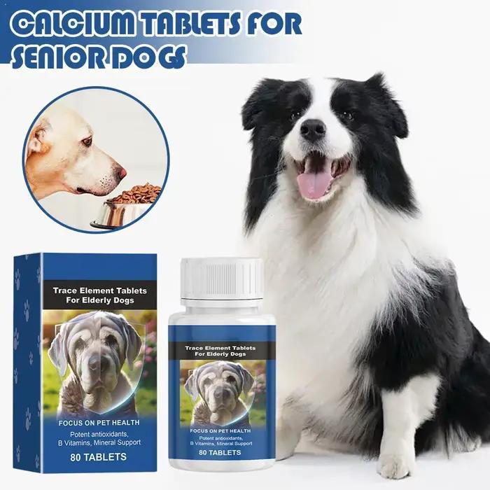 Complément minéral pour chiens seniors : Comprimés de calcium pour la protection osseuse, le soutien
