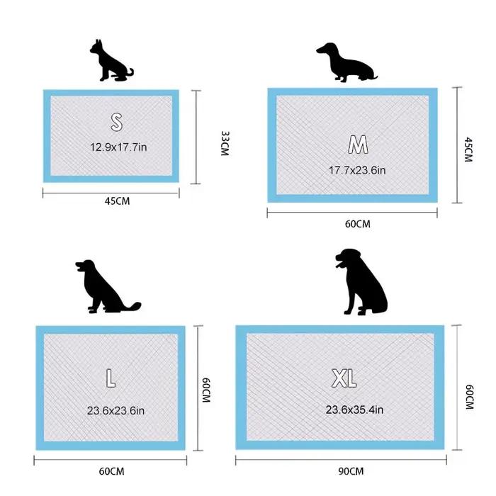 Couche-culotte Super absorbante pour animaux de compagnie, coussinets épais pour pipi, tapis jetable