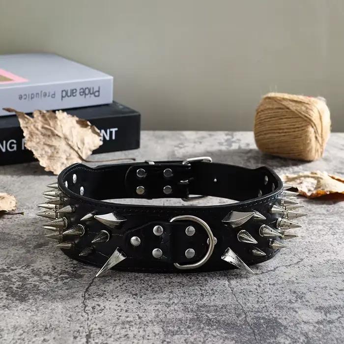 Collier pour chien de grande et moyenne taille, rivets dominateurs pour animaux de compagnie, pointe