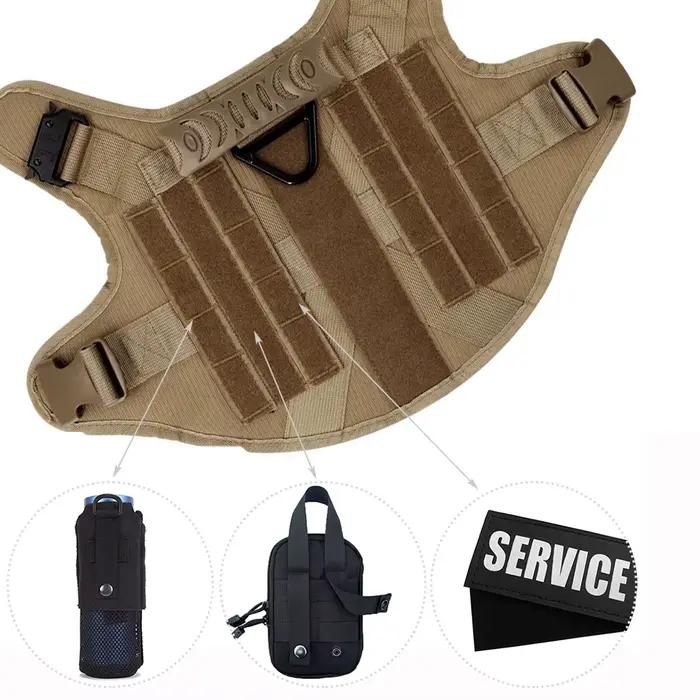 Grand ensemble harnais et laisse pour chien, berger allemand Malinois, gilet de marche, harnais et c