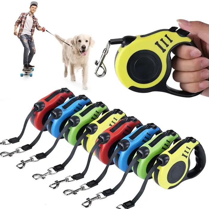 Laisse rétractable pour chien de 3 mètres et 5 mètres, laisse pour animaux de compagnie, corde de Tr