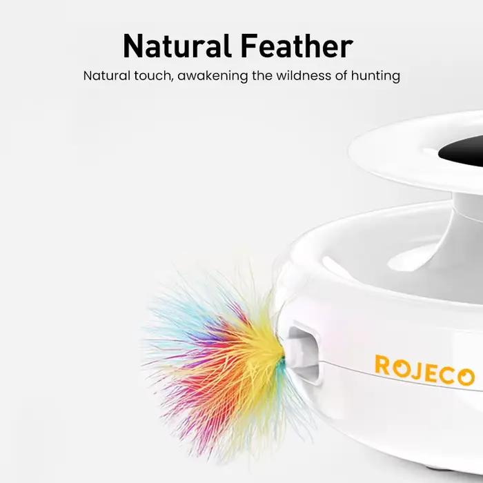 ROJECO 2 en 1 chat intelligent jouets automatique plume amusant balle jouet ensemble pour chat chien