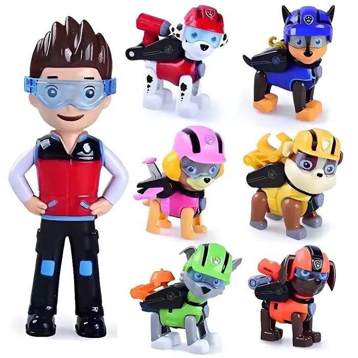 Figurines originales Paw Patrol, ensemble de 7 pièces, jouets de collection pour enfants, cadeau d'a