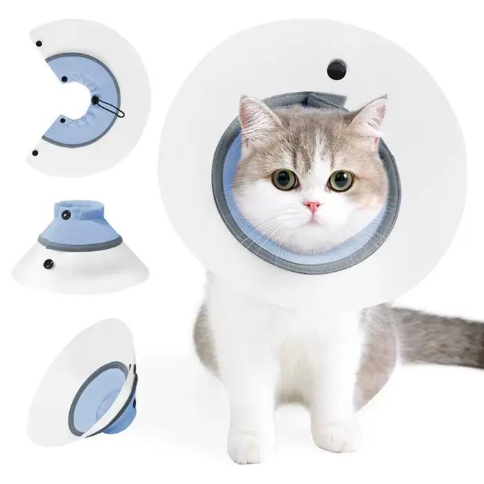 Collier de protection respirant pour animaux de compagnie, réglable, résistant aux morsures, Anti-mo
