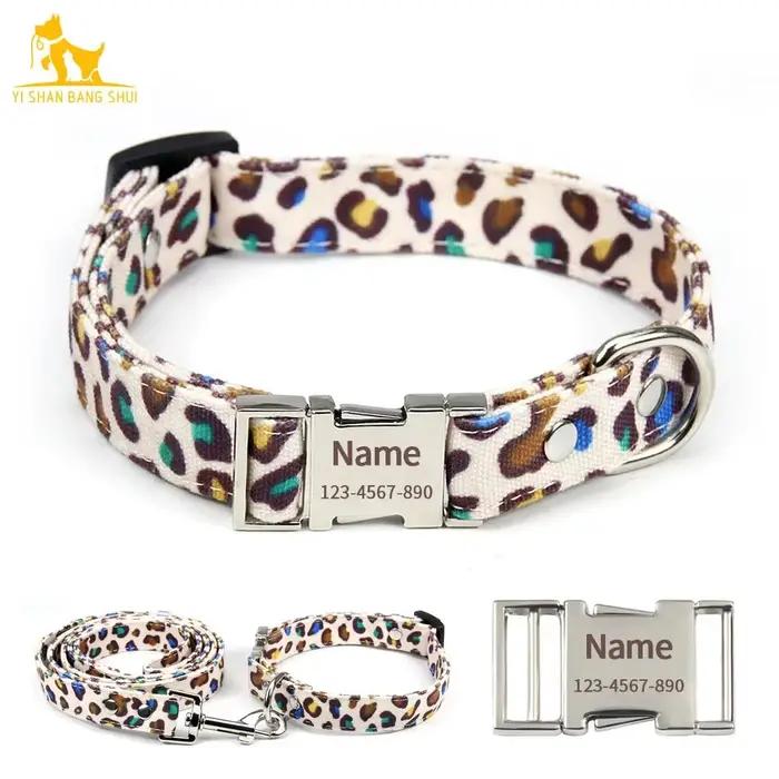 Collier de chien personnalisé avec nom gravé gratuit, colliers avec plaque signalétique personnalisé
