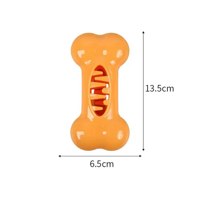 Jouet à mâcher interactif en forme d'os pour chien, distributeur de nourriture lent, pour la purific
