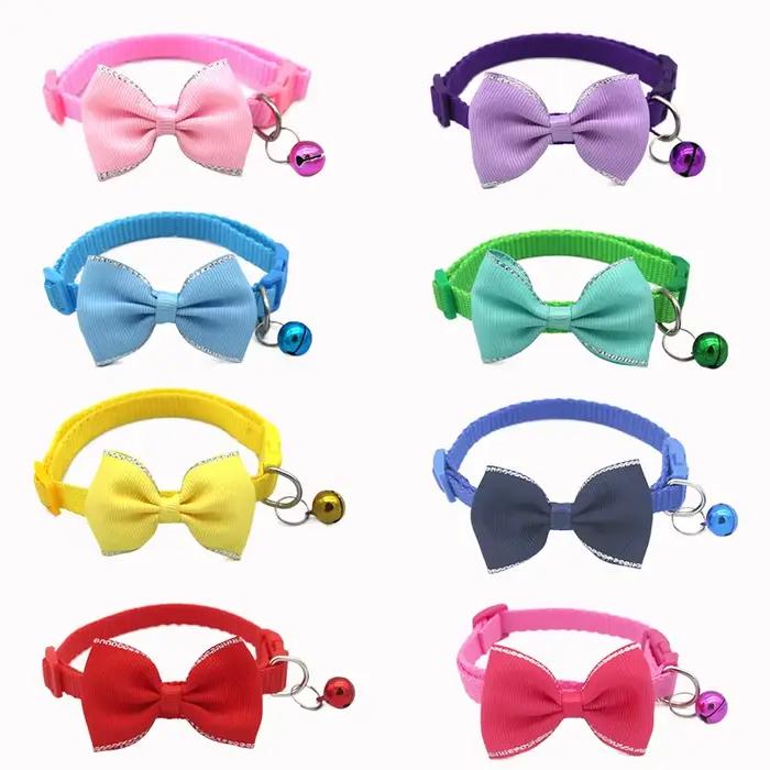 Colliers pour animaux de compagnie, nouveaux colliers à cloche avec nœud pour animaux de compagnie,