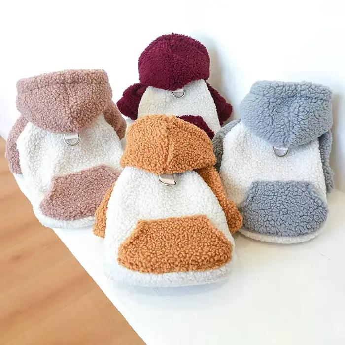 Mode chat chien à capuche avec boucle hiver pull pour animaux de compagnie pour petits chiens Chihua